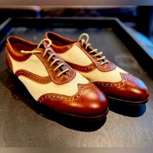 Brooks Brother - SPECTATOR WINGTIP OXFORD - BROWN/WHITE